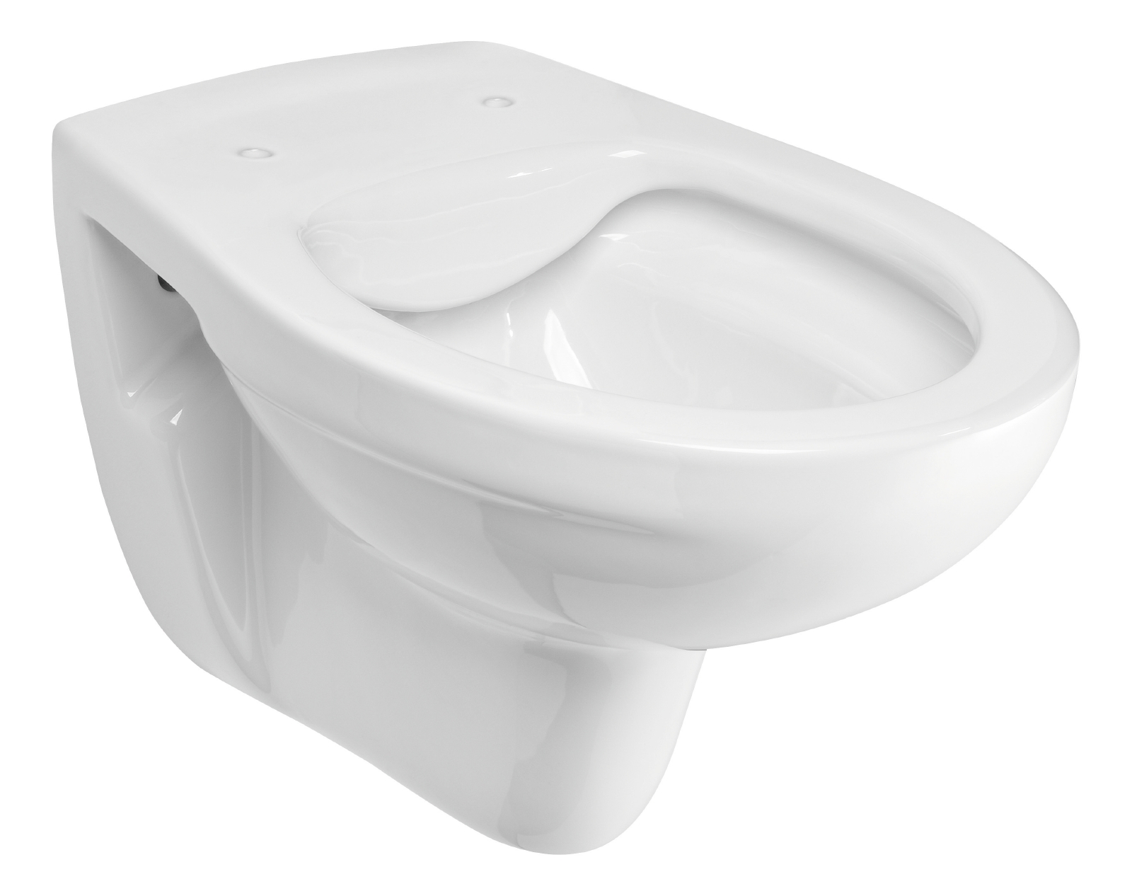 'aquaSu® Basic Spülrandloses Wand-WC 187, Tiefspüler mit waagerechtem Abgang aus Keramik in Weiß