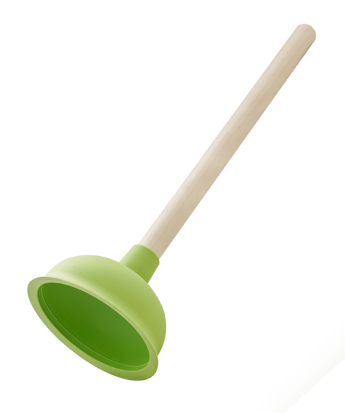 'aquaSu®  Pömpel in Neon-Grün, farbiger Pümpel fürs Badezimmer, umweltfreundlich, mit Holzstil