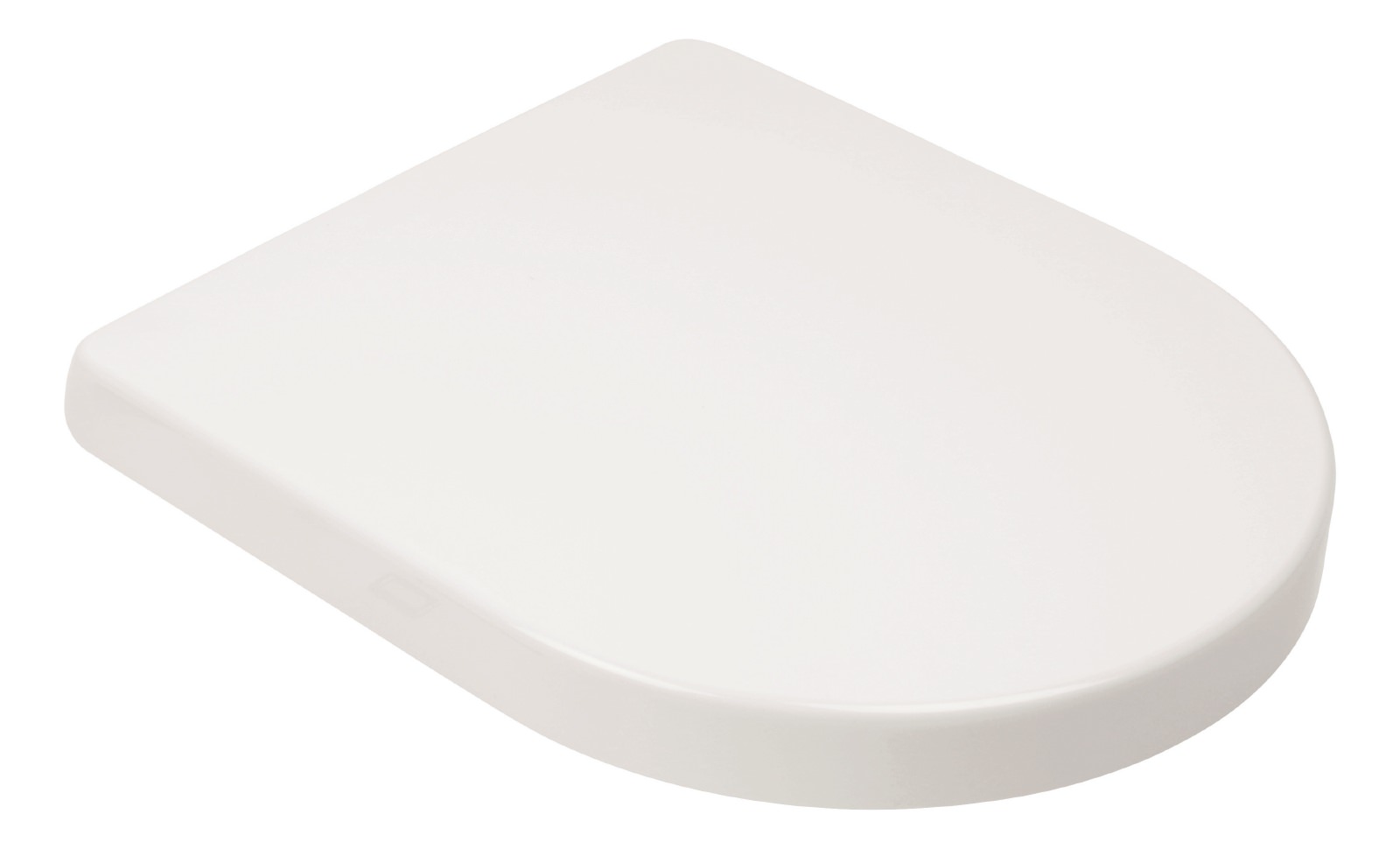 WC-Sitz mit Absenkautomatik Honest in Weiß mit D-Form, überlappend und abnehmbar, Duroplast