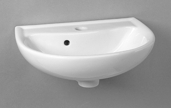 Sanitop-Wingenroth Handwaschbecken Viva 45 cm, klassisches Design, aus Sanitärkeramik in Weiß