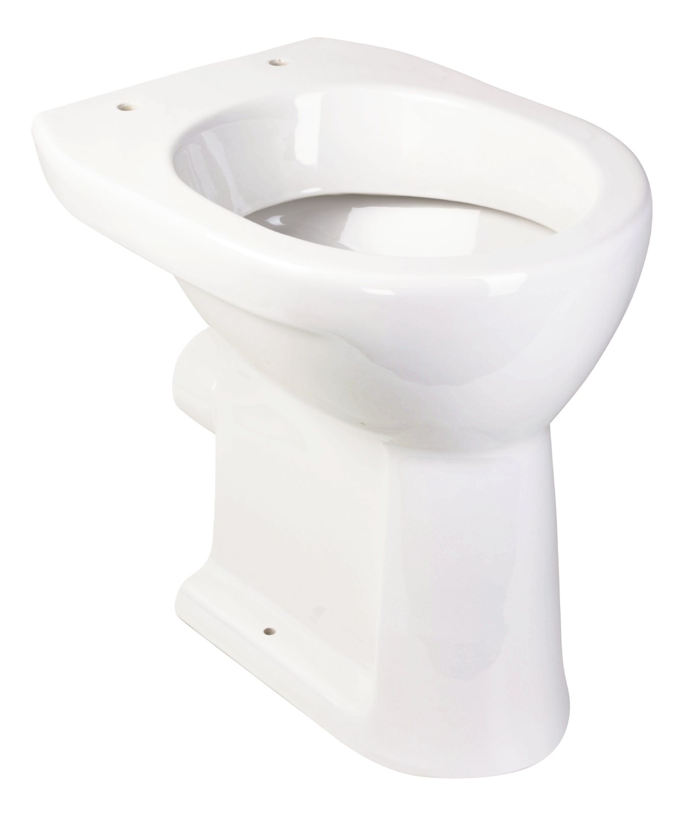 Laufen Erhöhtes Stand-WC in Weiß, +6 cm, H8259560000001, Flachspüler mit Abgang waagerecht