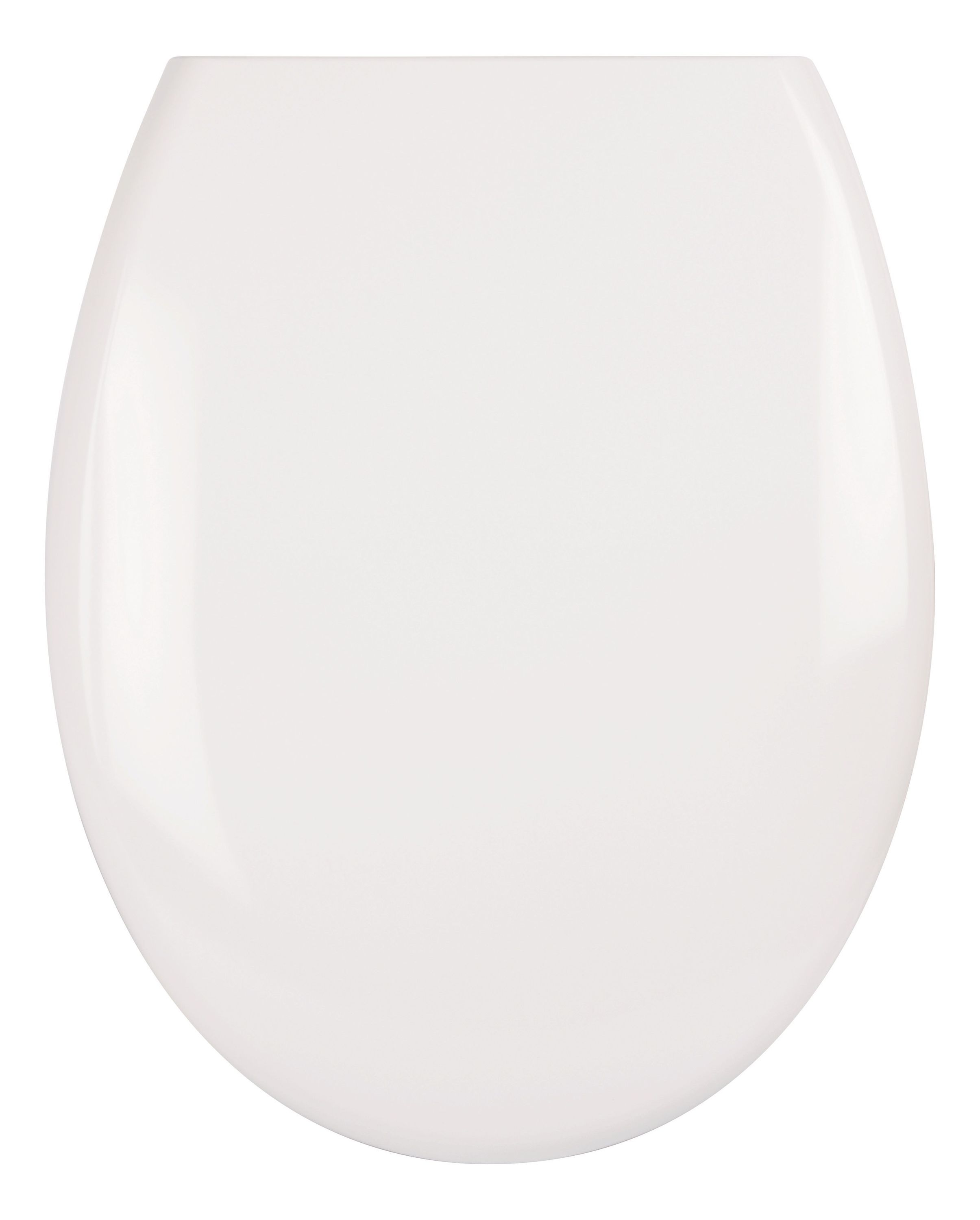 WC-Sitz mit Absenkautomatik Curved in Weiß, abnehmbar, antibakterielle Oberfläche aus Duroplast