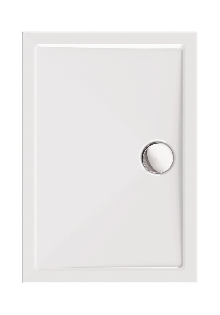 Rechteck-Brausewanne Modern Select aus Acryl, bodengleiche Duschwanne in Weiß, 120 x 90 x 2,5 cm