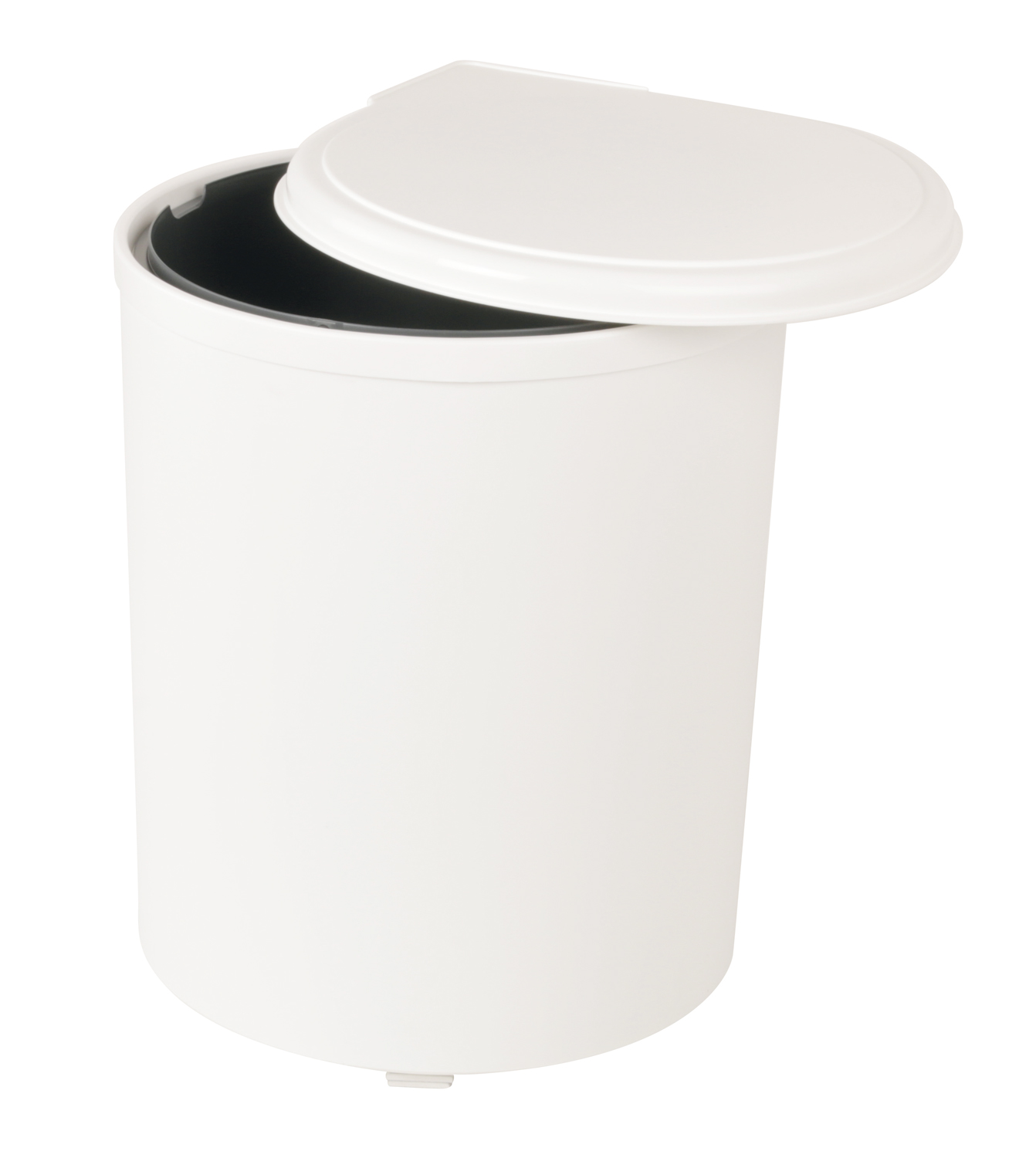 Sanitop-Wingenroth Einbau-Mülleimer für die Küche, schwenkbarer Abfallsammler in Weiß, 13 Liter
