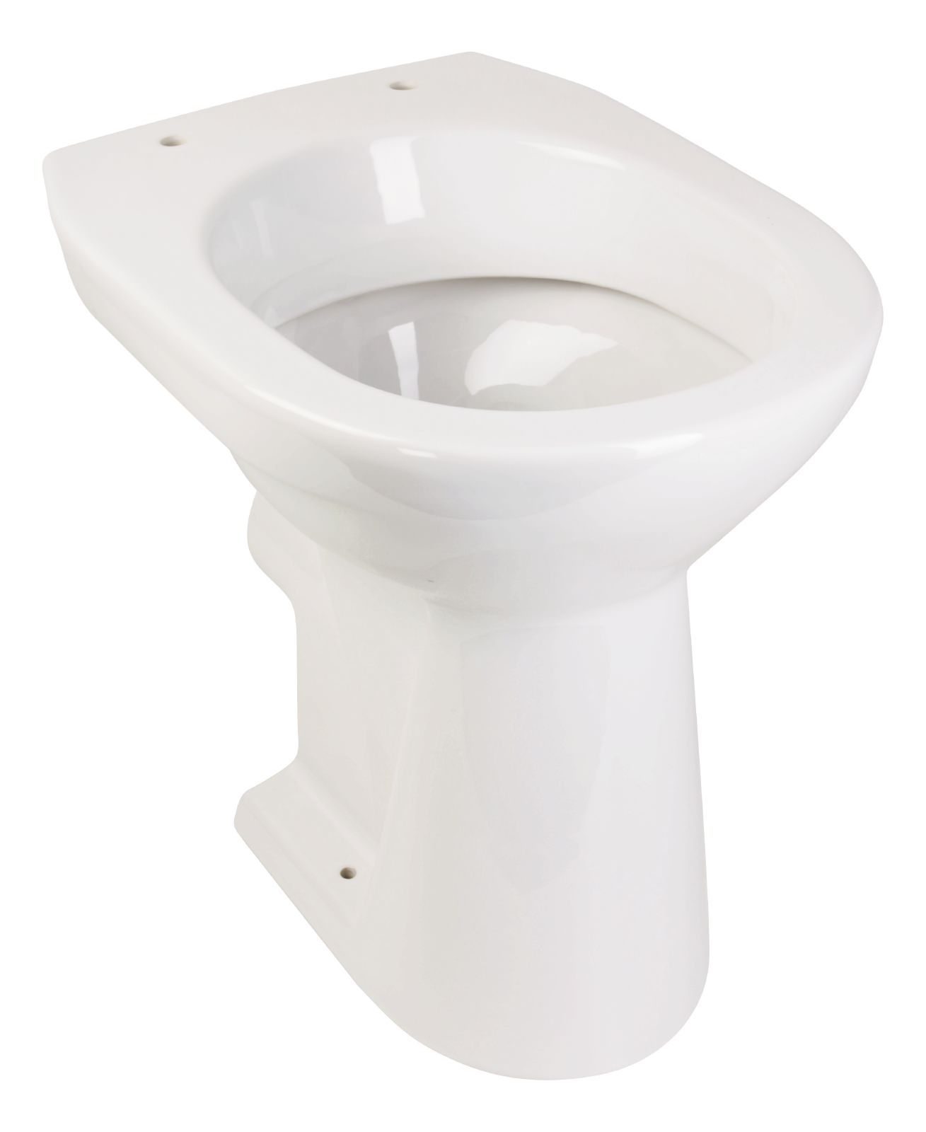 'aquaSu® Stand-WC mit Spülrand und 6 cm Erhöhung, Tiefspüler aus Sanitärkeramik in Weiß
