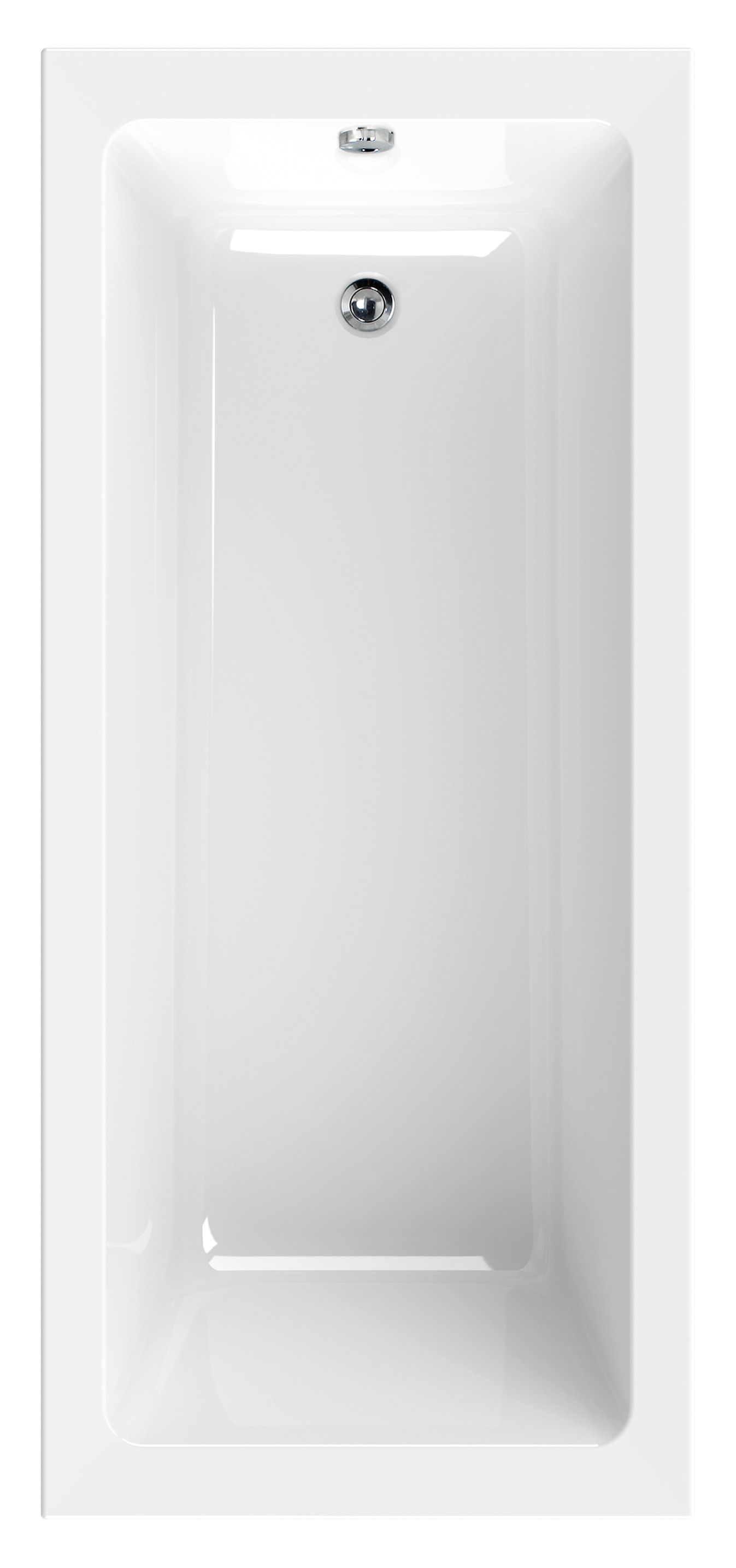 Acryl-Wanne Modern Square in Weiß, 180 x 80 cm, Körperformbadewanne