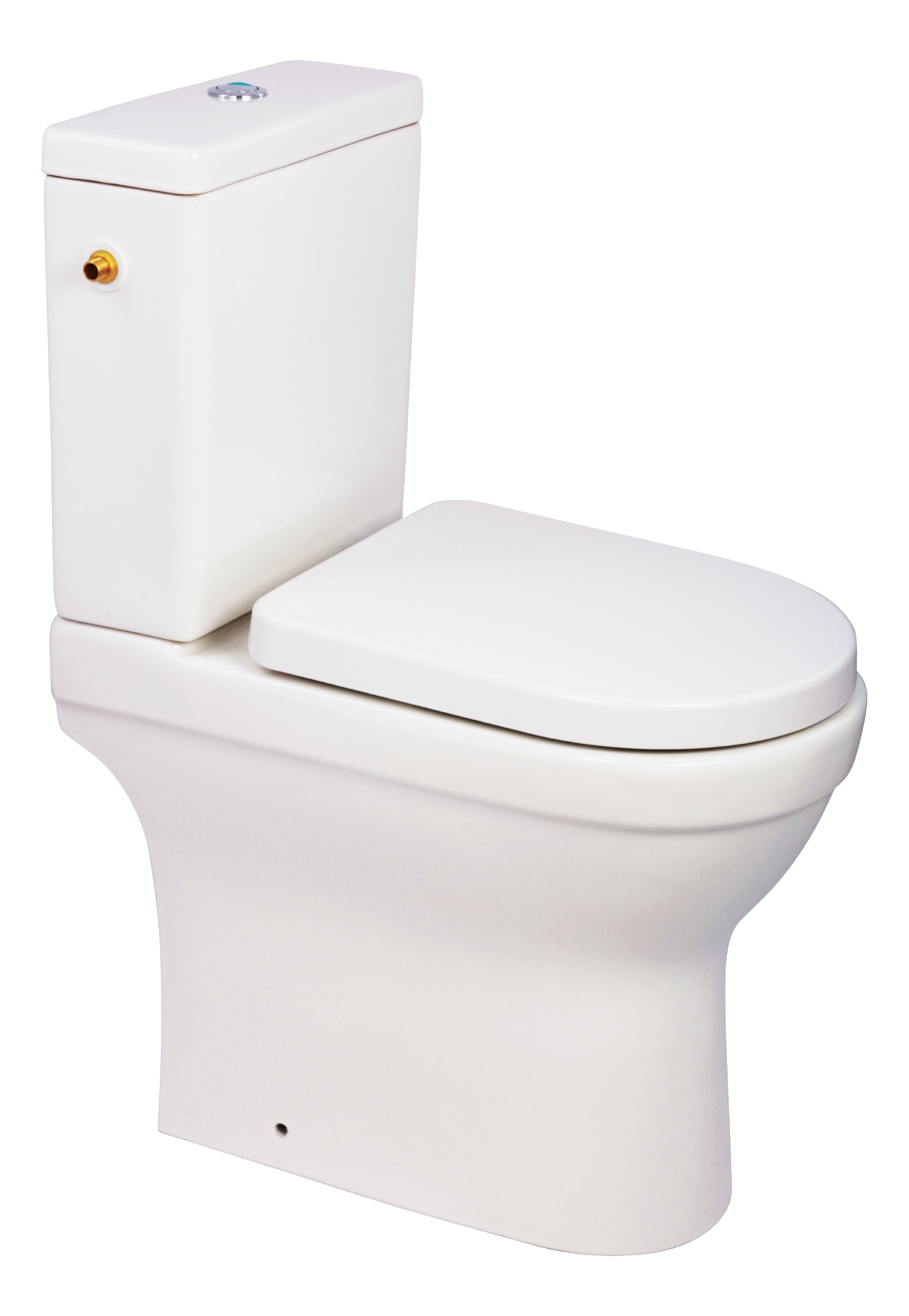 'aquaSu® Spülrandlose WC-Kombi Zamora mit 7,5 cm Erhöhung inklusive Toilettensitz, in Weiß