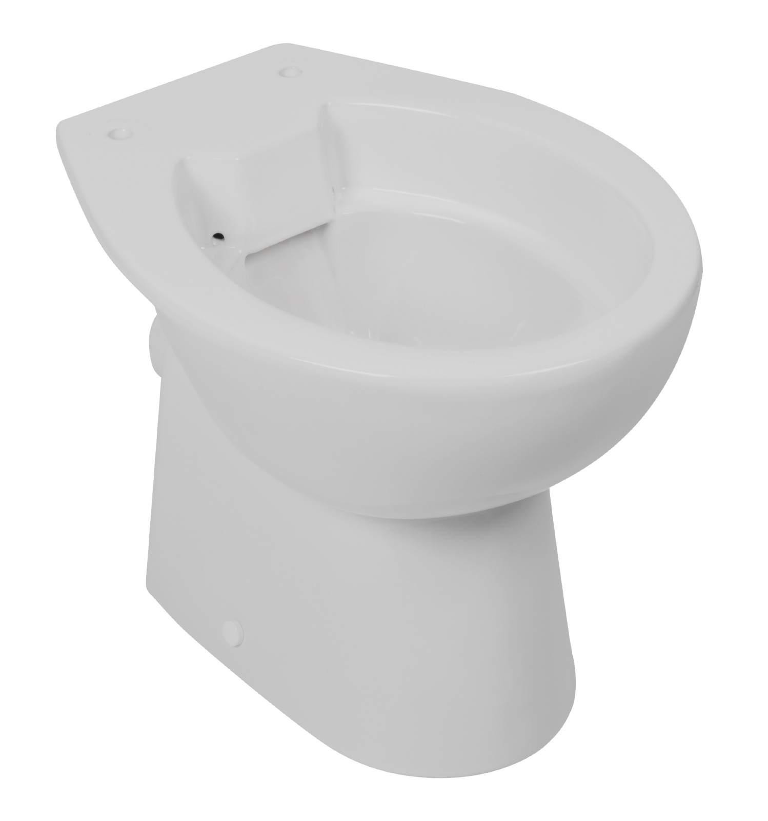 Spülrandloses Stand-WC, Tiefspüler mit waagerechtem Abgang in Manhattan-Grau