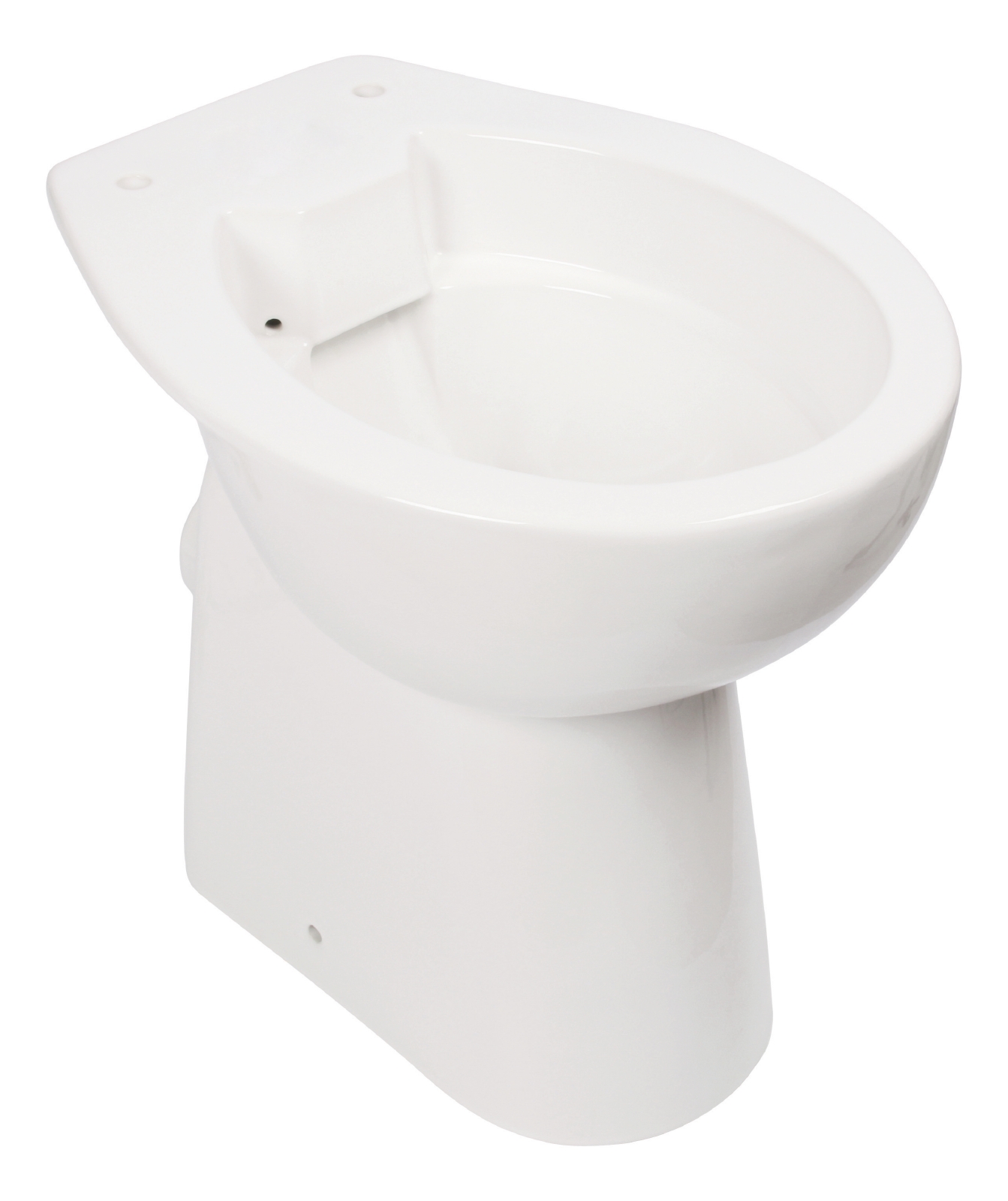 'aquaSu® Erhöhtes Stand-WC Igeno, spülrandloser Tiefspüler mit waagerechtem Abgang, Keramik in Weiß